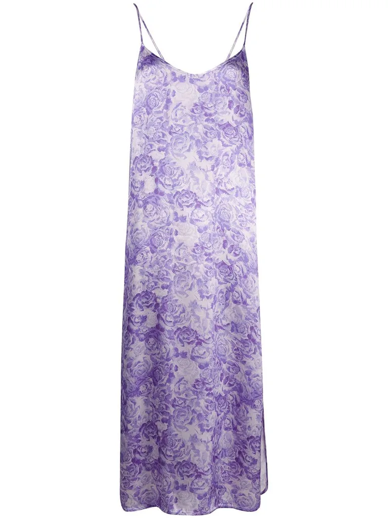 Ganni Rose Print Slip Dress, $400