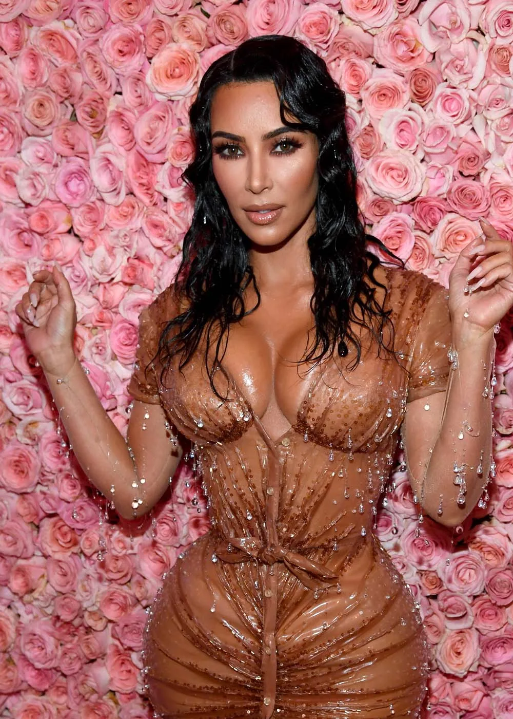 Kim Kardashian wore a wet beauty look to the met gala in 2019