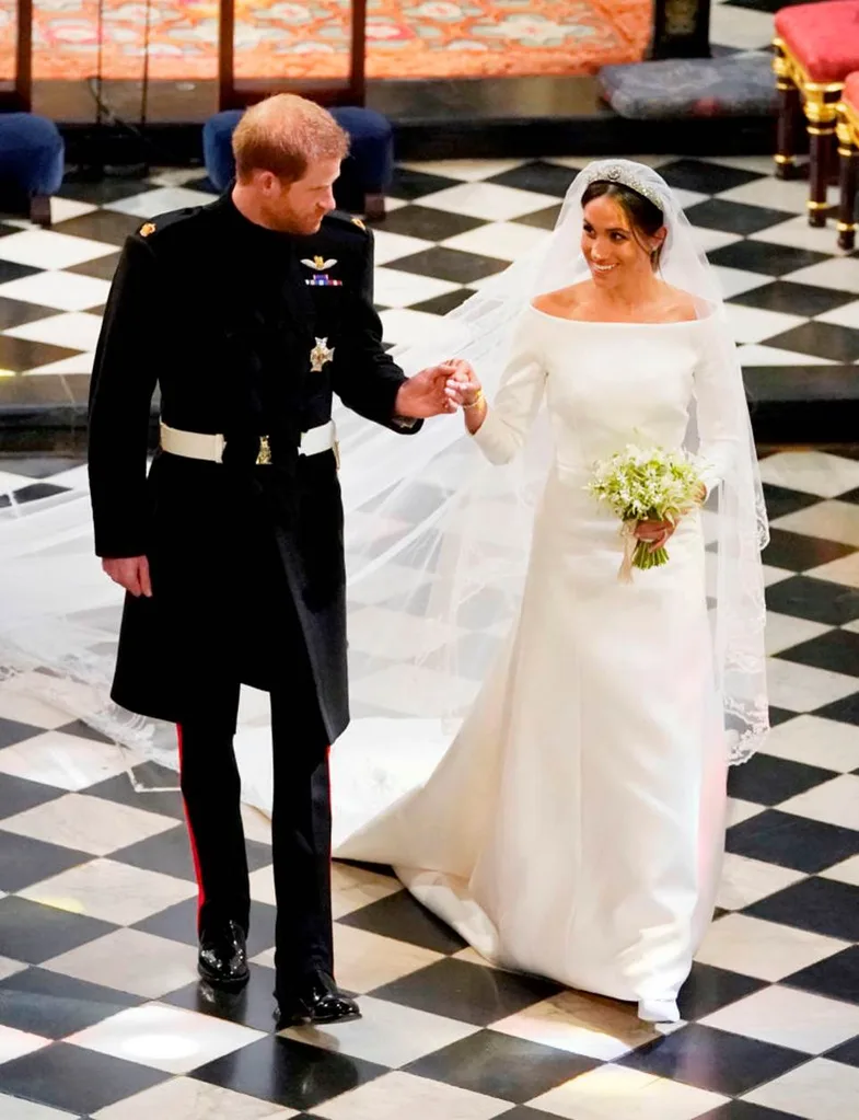 Prince Harry and Meghan Markle at their wedding.