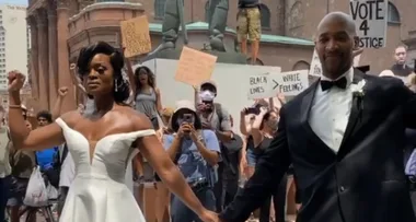 A Couple Got Married Right After A Black Lives Matter Protest And Their Wedding Video Is Going Viral