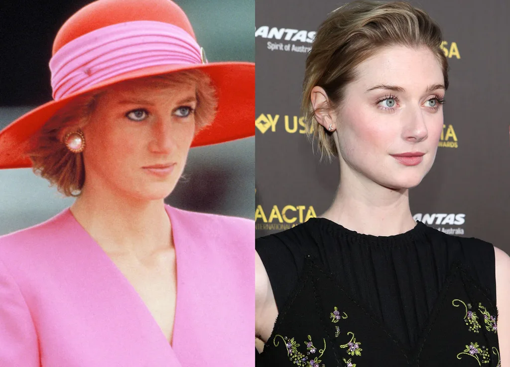 Princess Diana and Elizabeth Debicki.