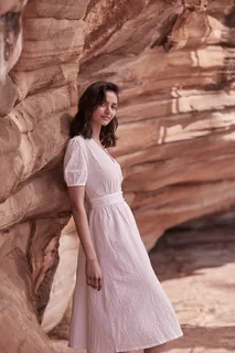 Kmart Women&rsquo;s Textured Button Midi Dress