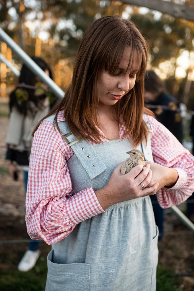 Pinafore and bird
