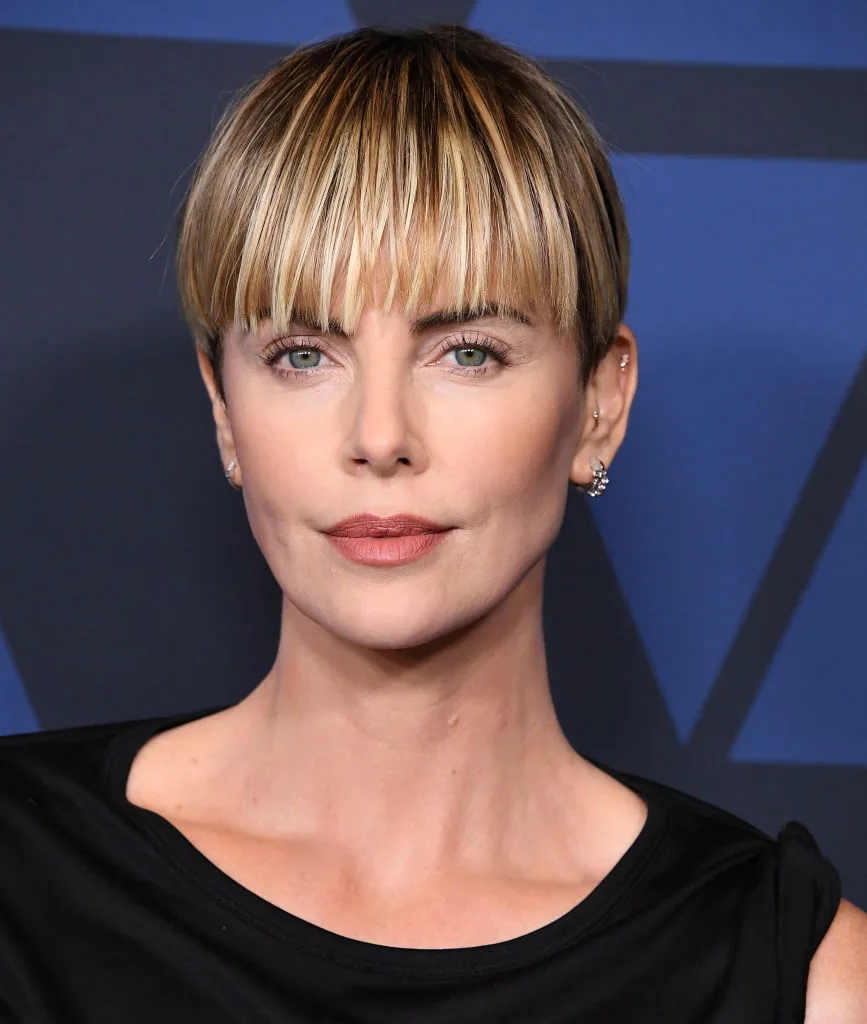 Chic Bowl Cut on Charlize Theron