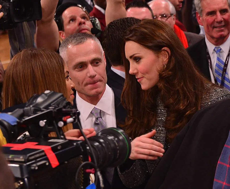 Beyoncé meeting Kate Middleton in 2014.