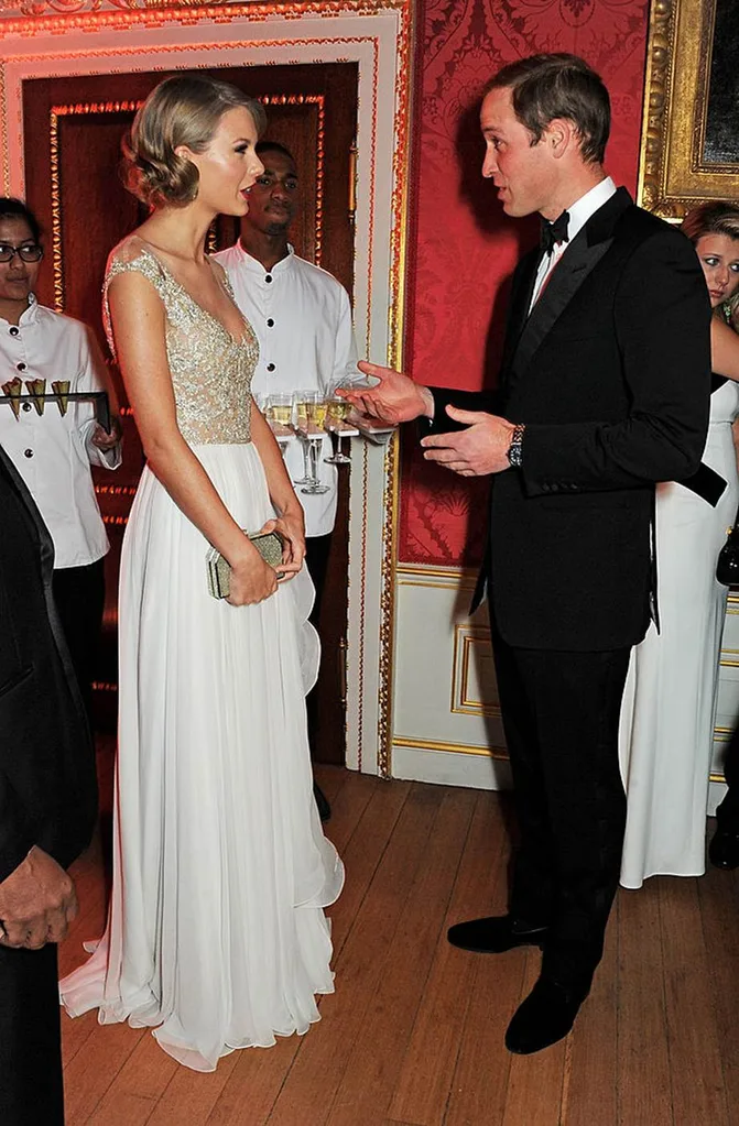 Taylor Swift meeting Prince William in 2013.