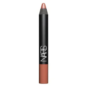 A NARS matte lip pencil in a nude-pink shade with a black casing and white logo.