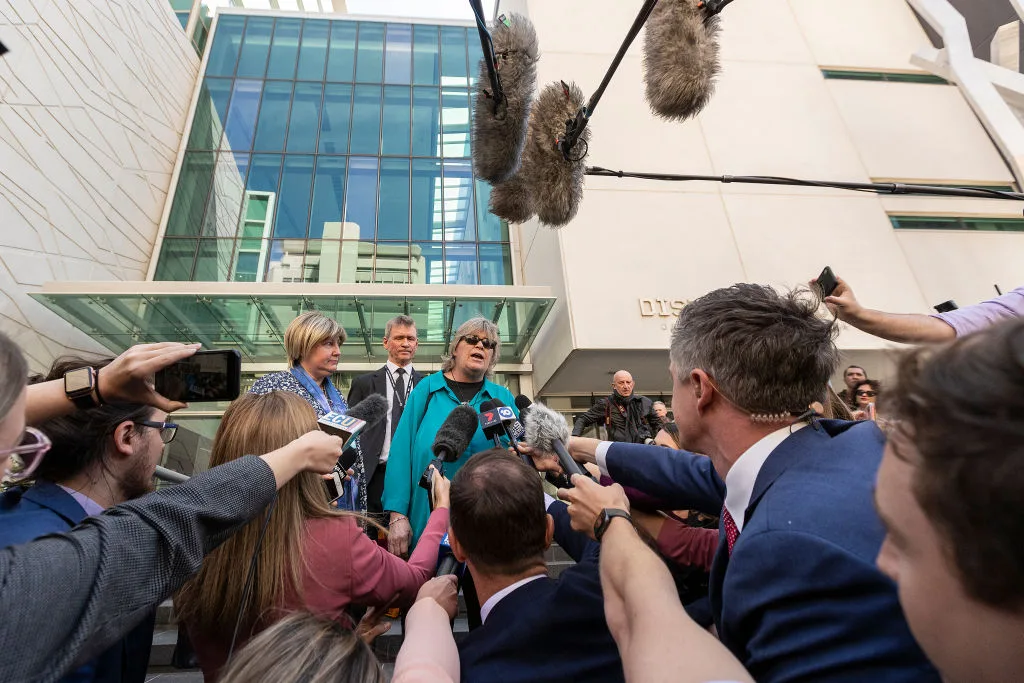 Lee Rimmer speaks to the media at the West Australian Supreme Court on September 24, 2020 in Perth, Australia.