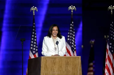 Kamala Harris Wore Suffragette White To Deliver Her Victory Speech