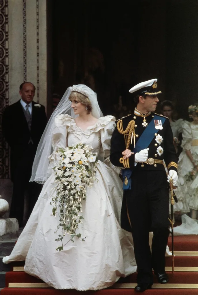 Prince Charles and Diana at their wedding