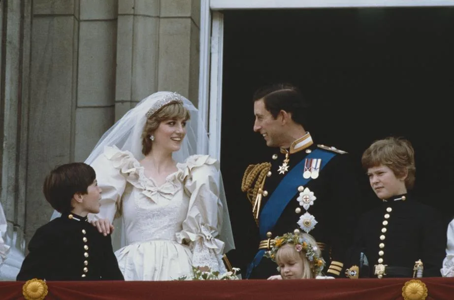 Prince Charles and Diana at their wedding