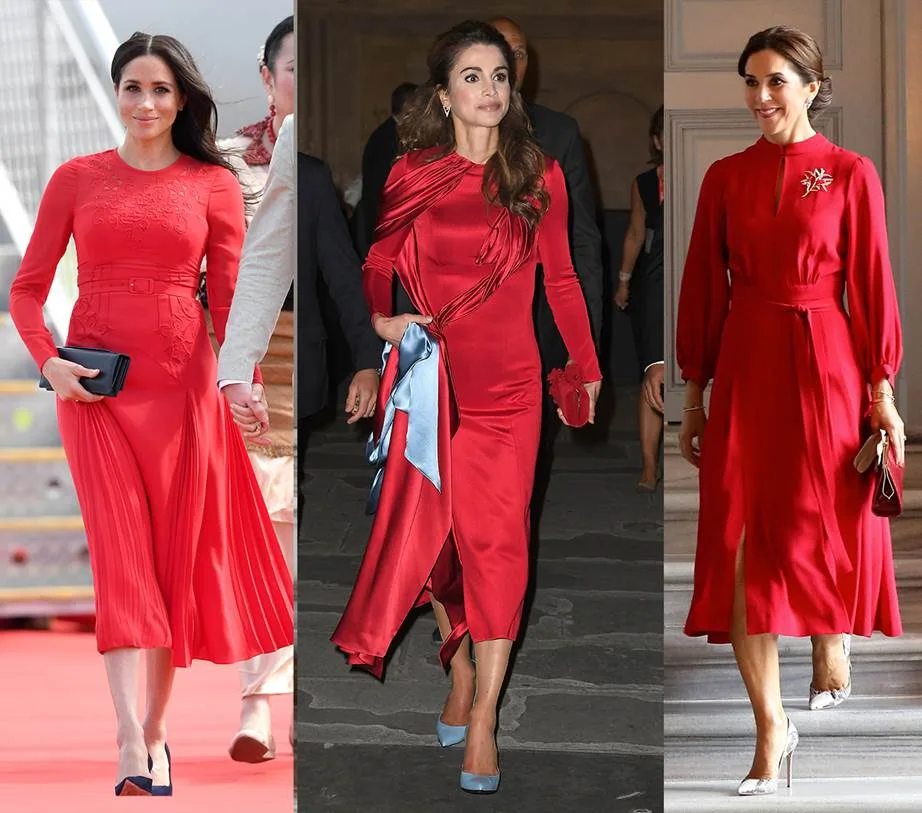 Royal women wearing dresses