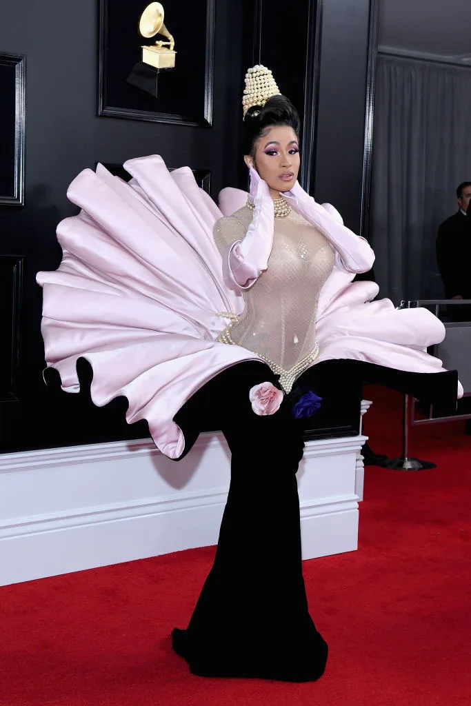 Cardi B in archival Mugler at the Grammy Awards (2019)