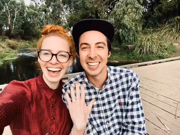 Emma Watkins Oliver Brian engaged ring photo