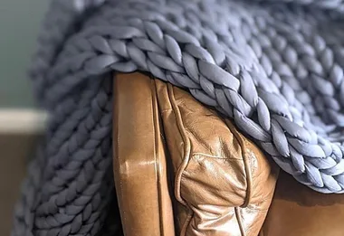 This Knitted Weighted Blanket Has Been A God-Send For Winter