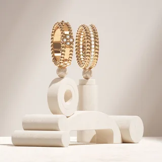 Perl&eacute;e sweet clovers ring yellow gold
