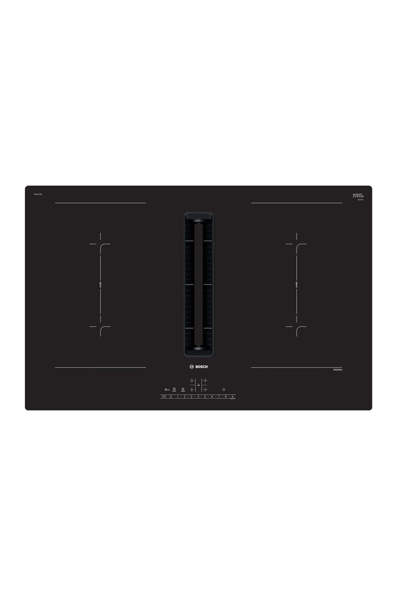 Bosch Series 6 cooktop with integrated ventilation