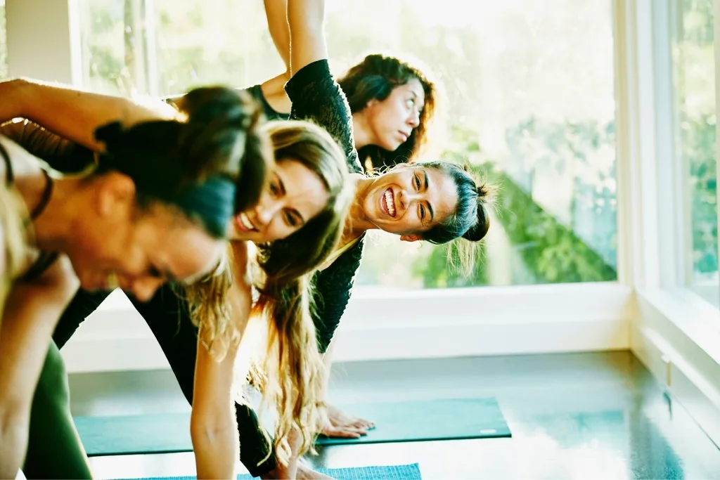 Women doing yoga