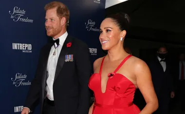 Meghan Markle Is A Raven Red Queen As She Returns To The Red Carpet