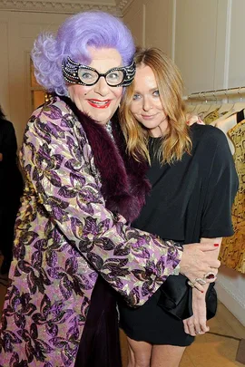 Dame Edna and Stella McCartney's turning on McCartney's store Christmas lights