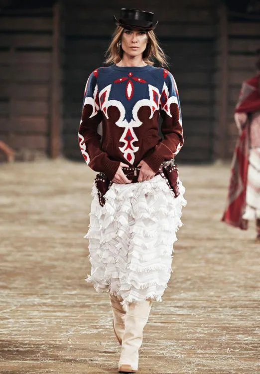 Erin Wasson walks at Chanel's show in Dallas