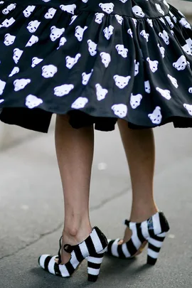 Striped High Heels