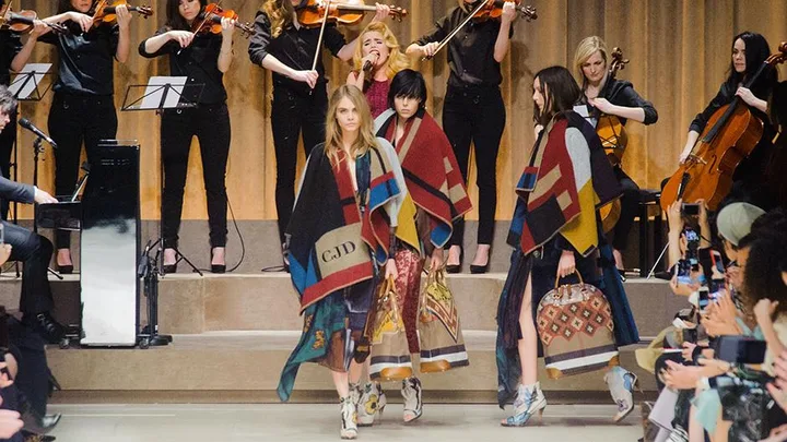 Cara Delevingne closes the Burberry Prorsum fashion show in London