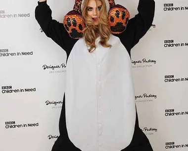 Cara Delevingne in Panda Onesie