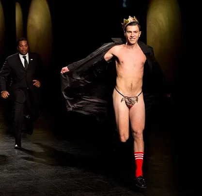 Streaker at Prabal Gurung's AW14-15 runway