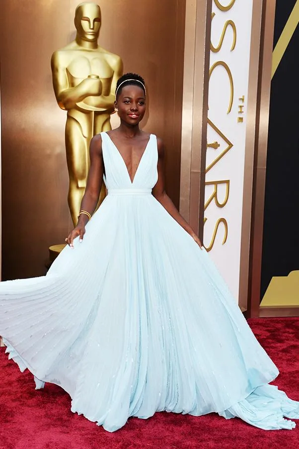 Lupita Nyong'o on the Oscars red carpet