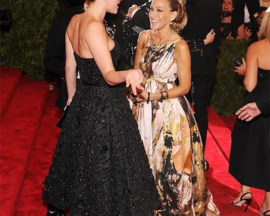 Jennifer Lawrence and Sarah Jessica Parker on the Met Gala red carpet