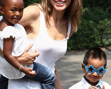 Angelina Jolie with children