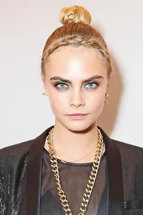 Cara Delevingne with braided hair