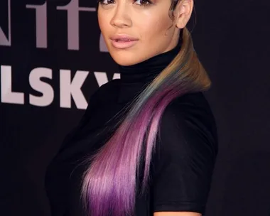 Rita Ora purple hair