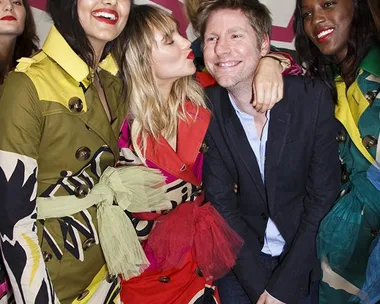 Christopher Bailey with models on the runway