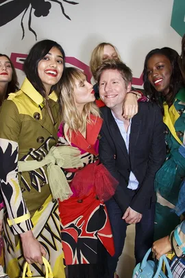 Christopher Bailey with models on the runway