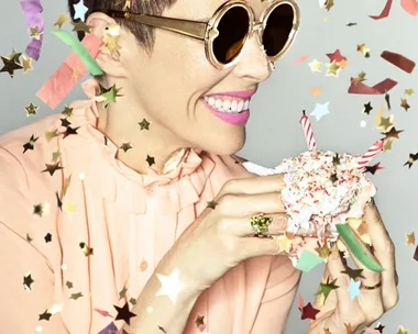 Karen Walker in her latest campaign Celebrate