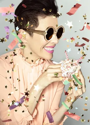 Karen Walker in her latest campaign Celebrate