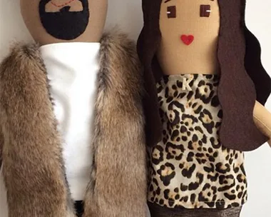 Kim Kardashian Kanye West dolls for North West