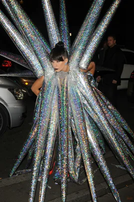 Lady Gaga wears an inflatable sea urchin costume