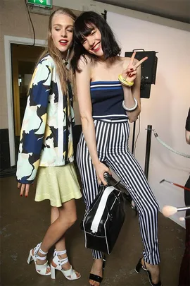 Backstage at Topshop Unique SS15