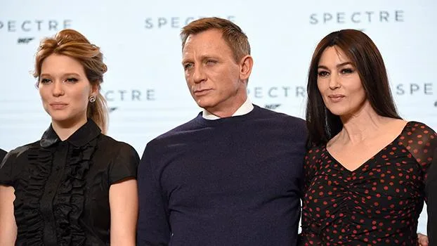 Lea Seydoux and Monica Bellucci with Daniel Craig