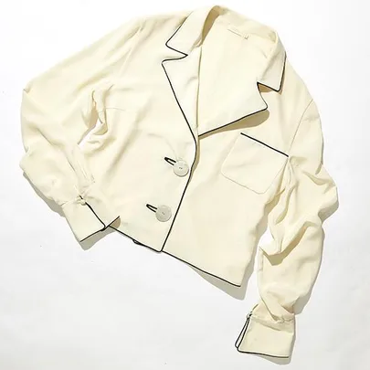 Vintage cream silk shirt