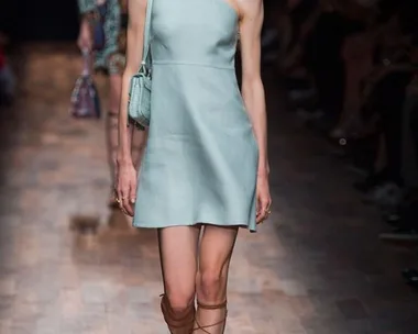 Model on the Valentino runway