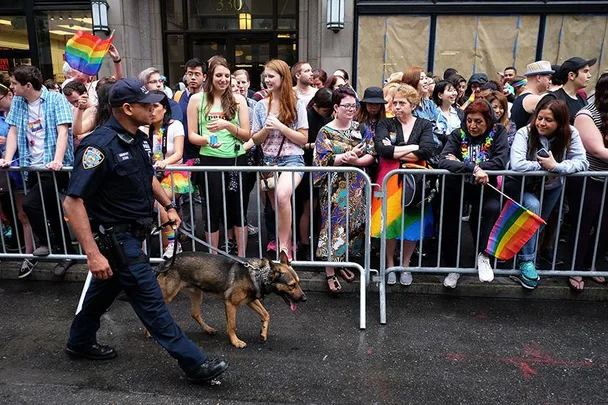 New York cop gets down at Pride Parade