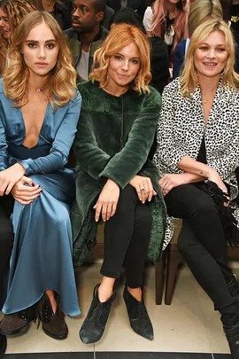 Suki Waterhouse, Sienna Miller and Kate Moss front row at Burberry Prorsum