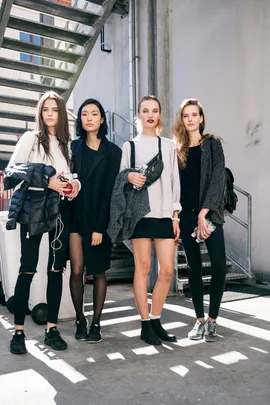 Models at Milan Fashion Week