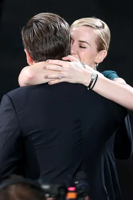 Leonardo DiCaprio and Kate Winslet at the 2016 SAG Awards