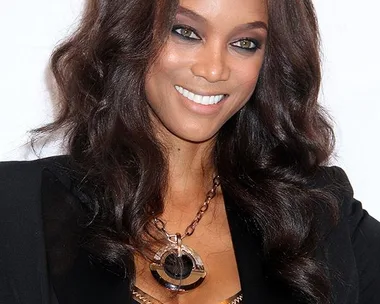 Model Tyra Banks smiling