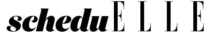 "Logo with the word 'schedule' styled to highlight 'ELLE' in black font."